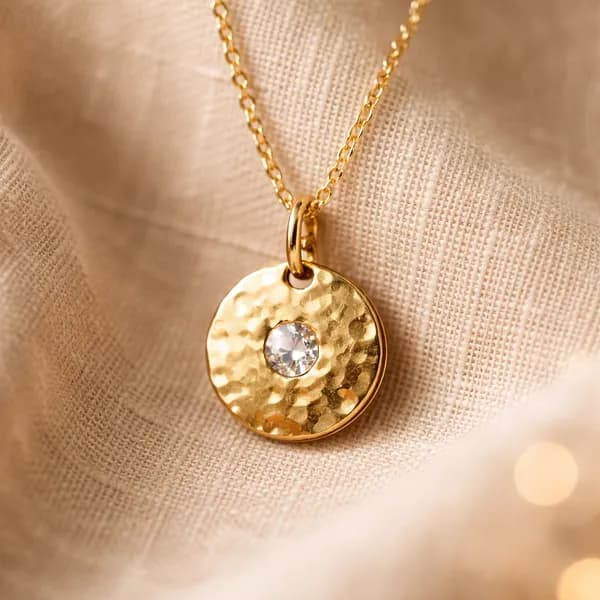 Sellovio AI product photo for Etsy sellers AI product card for Etsy — gold pendant necklace