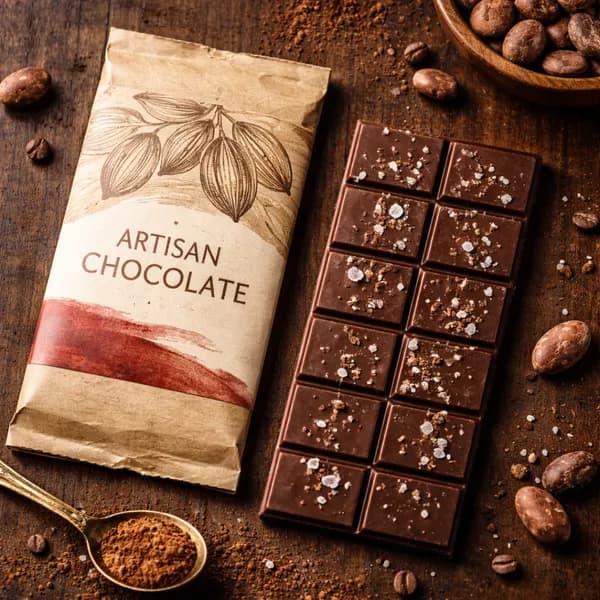 Sellovio AI listing image for eBay sellers AI product card for eBay — artisan chocolate